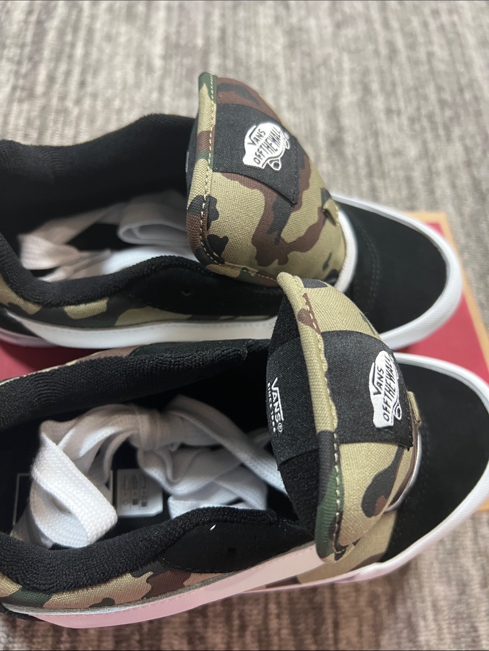 Vans Knu Skool Skate Shoe - Black / Camo Size 5 Junior’s - Picture 13 of 14